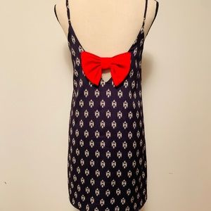 Everly Navy Spaghetti Strap Shift Dress